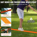 VEVOR Ninja Warrior Obstacle Course for Kids, 1 x 50 ft Weatherproof Slacklines, 500lbs Weight Capacity Monkey Line, Outdoor Playset Equipment, Backyard Toys Training Equipment Set with 10 Obstacles by TinyTreasures Baby Boutique