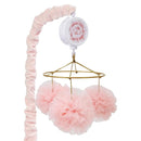 Lambs & Ivy Secret Garden Pink Pom Pom Musical Baby Crib Mobile Soother Toy by TinyTreasures Baby Boutique