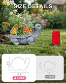 Solar Turtle Statue Garden Decor for Outside with Succulents and 7 LED Lights – 10.3 Inch Cute Lawn Ornaments for Patio, Porch, Balcony & Yard – Unique Birthday Gifts for Women Mom Grandma Wife by CozyNest Decor