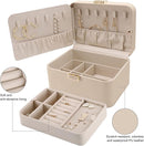 Upgraded Jewelry Box, 2 Layers PU Leather Jewelry Organizer for Women with Lock and Mirror, Hidden Necklace Hook and Removable Divider Large Capacity Travel Jewelry Box Ideal for Gift-With Gift Box by TinyTreasures Baby Boutique