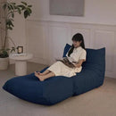 Luxury Ottomans, Modern Square Foot Rest for Sofa Couch Chair, Lazy Floor Seating, Fireside Bean Bag Chair, Tatami Sofa Lounger for Living Room, Bedroom, Office, Black by CozyNest Decor
