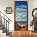 3D Peel and Stick Murals - Beach Road - Wallpaper Self-Adhesive Decals Removable PVC Waterproof Door Poster for Bedroom Living Room Decoration 37.4 x 82.7 inch by GreenHaven Gardens