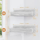Magnetic Spice Rack for Refrigerator, Kitchen Organizer and Storage Shelf, Wood White(4 Pack) by CozyNest Decor