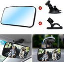 Universal Car Interior Rearview Baby Mirror Wide Angle Convex Mirror Clip-on & Suction Cup mirrors for Viewing Rear Passengers（5.11' X 2.56'） by TinyTreasures Baby Boutique