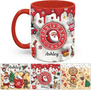 Personalized 3D Effect Christmas Mugs with Names, Santa Claus Coffee Mug, Custom Reindeer Accent Mug Christmas Gifts For Women Men Friends Family Gingerbread Man Mug 11 Oz by TinyTreasures Baby Boutique