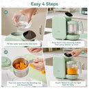 Baby Food Maker, 5 in 1 Baby Food Processor with Steaming Basket, Auto Cooking & Grinding, Touch Screen Control, Baby Steamer and Blender, Baby Food Puree Maker Warmer Mills Machine (Green) by TinyTreasures Baby Boutique