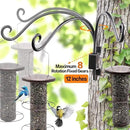AJART Bird Feeder Hanger of Swivel Hanging Plant Bracket for Outdoor(Black) More Suitable for Outside birdhouses Plant Hooks (12"-2PCs) by GreenHaven Gardens