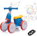 6V Electric Baby Balance Bike for 1 Year Old Boys Girls Ride on Toys 12-48 Months Toddler Balance Bike, 4 Wheels Kids First Bike with Remote Control First Birthday Gifts- Blue&Red by TinyTreasures Baby Boutique