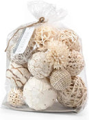ANDALUCA Large Decorative Balls Bowl Filler Decor Orbs White & Cream (Natural White) by CozyNest Decor