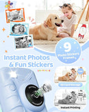 Kids Camera Instant Print for Girls Ages 3-14, 3-inch HD Screen Camera for Kids with Printing Paper, 1080P Digital Toddler Toys for 4 5 6 7 8 9 10 11 12 Years Old (Blue) by TinyTreasures Baby Boutique