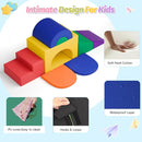 ‌Soft Climbing Toys for Toddlers, 7-Piece Baby Soft Foam Climbing Blocks, PU Leather Gym Climb and Crawl Activity Play Set, Indoor Climbing Toys for Kids and Children, Classic by TinyTreasures Baby Boutique