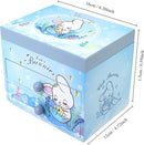 Music Jewelry Box for girls blue Cute bunny girls jewelry box Little girl birthday christmas Gift kids jewelry box Organizer by TinyTreasures Baby Boutique