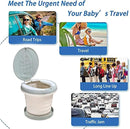 Travel Potty for Toddler, Portable and Foldable Toilet, Apply to Seat Emergency Toilet for Car, Camping, Outdoor, Indoor (grey, large) by TinyTreasures Baby Boutique