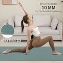 Yoga Mat Non Slip Anti-tear,extra thick-2/5 inch（10MM）High Resiliency Professional POE Yoga Mats for Women Men Kids,72"x24"inch,Workout, Yoga, Pilates and Floor Exercise, with Carrier Strap by TinyTreasures Baby Boutique
