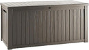 180 Gallon Outdoor Storage Deck Box - Large Waterproof Resin Bin for Delivery Boxes Outside, Lockable Storage for Patio/Pool Cushions & Tools, UV-Resistant, Granite Grey by GreenHaven Gardens