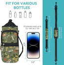 25/32/40/64oz Water Bottle Bag Holder Carrier-Insulated Crossbody Sling Case Sleeve with Strap & Pockets for Men Women Gym Cycling Travel Walking Hiking Camping by TinyTreasures Baby Boutique