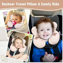 vocheer Baby Neck Pillow(Upgraded), Cotton, Baby Support Pillow, Car Seat Pillows for Newborn, Carseat Head and Body Support, Infant Travel Pillows for Prams, Pushchair, Stroller, Bouncer, Bears by TinyTreasures Baby Boutique