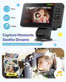 Wireless Baby Car Camera with 1080P Advanced Night Vision and 32H Battery, No Wi-Fi Needed Easy Setup Car Baby Monitor with Video Recording Adjustable Angle, Newborns Travel Essentials Gifts by TinyTreasures Baby Boutique