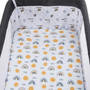 Pack n Play Sheet Stretchy Fitted Portable Mini Crib Sheets Set 3 Pack,Playard Sheets Convertible Playard Mattress Cover,Ultra Soft Jersey Material,Sun/Forest Deer/Dinosaur by TinyTreasures Baby Boutique