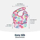 Tiny Twinkle Mess Proof Baby Bibs for Eating - Waterproof, Wipeable Bibs - Toddler Bibs - Travel Friendly - PFAS, PVC, BPA, Phthalate Free - Baby Food Bibs(3 Pack, Loved Girl) by TinyTreasures Baby Boutique