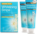 Lumineux Whitening Starter Set – Peroxide Free - Enamel Safe for Whiter Teeth – Includes 7 Whitening Treatments & 2 Pack Whitening Toothpaste, Fluoride Free & Dentist Formulated by CozyNest Decor