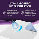 Incontinence Bed Pads - 18x24 | Cotton Blend | Washable Bed Pads for Adults, Children, Pets and Seniors Waterproof | Pack of 4, Blue, by Royal Care by TinyTreasures Baby Boutique