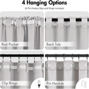 ANRODUO Back Tab Blackout Curtains for Bedroom Living Room, Rod Pocket Pinch Pleated Thermal Insulated Room Darkening Curtains 84 Inches Long 2 Panels, Greyish White, 42 x 84 Inch by TinyTreasures Baby Boutique