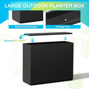 FENCY Metal Planter Box, Large Rectangular Planters for Outdoor Plants, Outdoor Tall Planters with Drainage Holes, Black Metal Planters (30" L x 12" W x 24" H) by CozyNest Decor