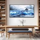 ZUITINGHUA Black Framed Canvas Wall Art For Living Room Large Wall Decor For Office Bedroom Decoration Ocean Landscape Pictures Black And White Paintings Artwork Mural Aesthetic Home Decor 30x60 In by CozyNest Decor