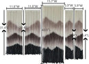 IOWER Large Macrame Wall Hanging Mountain Handmade Brown Dip-Dyed Boho Wall Decor 5Pcs Art Wall Decor for Bedroom Living Room Fiber Art Tapestry by CozyNest Decor