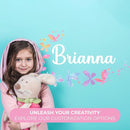 Personalized Name Wall Decals for Girls Bedroom - Butterfly Pink Room Decor with Rainbow Options - Multiple Sizes by TinyTreasures Baby Boutique