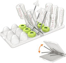 YOTIME Baby Bottle Drying Rack with Drainer, Foldable & Space Saving Drying Rack for Baby Bottles, Nipple and Accessories, White by TinyTreasures Baby Boutique