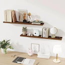 Floating Shelves for Wall, 40 Inch Floating Shelves for Home Decor, Wall Mounted Rustic Wood Shelves, Bathroom, Hanging Deep Shelf for Bedroom, Living Room, Kitchen (Rustic Brown, Set of 2) by CozyNest Decor