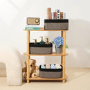Small Storage Baskets for Organizing | Closet Organizer Bins | Shelf Toy Basket | Woven Rope Baskets | Cube Decorative Box | Shallow Basket | 13x8.5x5.1” | 4 Packs Black Brown by CozyNest Decor