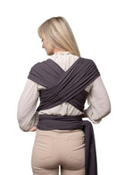 Boba Baby Wrap Carrier – Original Baby Sling Carrier for Newborns (7–35 lbs), Soft, Secure, Hands-Free & Ergonomic, Ideal for Comfortable Bonding, New Parents (Serenity Charcoal) by TinyTreasures Baby Boutique