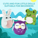 RoseFlower Crochet Kit for Beginners, Easy Crochets Starter Kits with Step-by-Step Video Tutorials, DIY Craft Knitting Crochet Animals Set for Kids Adult - 3 Pack Frog Owl Rabbit by TinyTreasures Baby Boutique