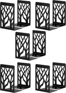 Book Ends, Bookends, Bookends for Shelves, Bookend, Book Ends for Heavy Books, Black Metal Book Shelf Holder Home Decorative, Book Stoppers for Shelves, Bookend Supports 5 Pair by CozyNest Decor