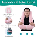 Travel Pillow Upgraded Version of Aircraft Travel Neck Pillow with Storage Bag, Sleep Pillows for Travel by Train, Car, or Plane, Supporting The Head and Body, Travel Pillow for Kids Pink by TinyTreasures Baby Boutique