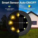 Solar Powered 8 Pack Outdoor LED Disk Lights - IP68 Waterproof, Non-Slip, Wear-Resistant Pathway Lights (Warm White) by GreenHaven Gardens