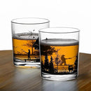 Old Fashioned Whiskey Glasses, Stemless Wine Glasses with Gift Box, 10Oz Rocks Glass for Scotch Cocktail Bourbon Vodka Liquor, Unique Gifts for Dad, Husband, Father's Day, Anniversary by CozyNest Decor