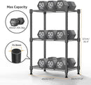 450 lbs Steel Storage Shelving 3-Tier Utility Shelving Unit Steel Organizer Wire Rack for Home,Kitchen,Office (11.8" D x 17.7" W x 26.3" H) by CozyNest Decor