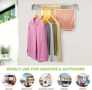 Wall Mounted Laundry Drying Rack, Retractable Clothes Drying Rack for Bathroom with Wall Template, 5 Stainless Rods Heaving 60 lb Capacity (White, 31.5") by CozyNest Decor