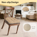 Non Slip Chair Cushions for Dining Chairs Set of 4 Kitchen Chair Cushions 18"x18"x3" Turfted Chair Pads Comfortable and Soft Seat Cushion with Ties, Cappuccino by CozyNest Decor