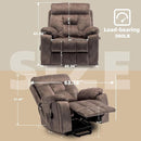 Power Lift Recliner Chair for Elderly, Lazy Boy Recliner Chair with Massage and Heating, 26in Extra Wide Recliner Seat with Cup Holder, Adjustable Electric Reclining Chair for Big Man by CozyNest Decor