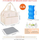 PIIOSER Breastmilk Cooler Bag with Ice Pack, Fits 6 Baby Bottles Up to 9 Ounce, Insulated Bottle Travel Bags with Shoulder Strap-Wearable Breast Pump Carrying Case for Nursing & Working Moms by TinyTreasures Baby Boutique