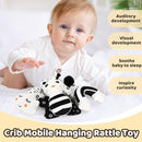 Black and White High Contrast Baby Toys - Sensory Infant Hanging Carseat & Stroller Toy for Newborns 0-6,6-12Months Perfect Easter Birthday & Baby Shower for Babies Boys Girls by TinyTreasures Baby Boutique