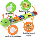 LIGHTDESIRE Baby Toys Musical Caterpillar,Infant Stuffed Animal Toy with Crinkle and Rattles,Soft Sensory Toys with Textures for Tummy Time Newborn Boys Girls 0 3 6 12 Months(Green) by TinyTreasures Baby Boutique
