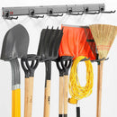 Clamping Garden Tool Organizer, Garage Organization Wall Mount Tool Holder, Heavy Duty Garage Storage Tool Rack, Shovel Hangers Yard Tool Hook, Hold Up to 420lbs (48Inch Grey) by GreenHaven Gardens