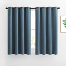 NICETOWN Smoky Blue Blackout Curtains for Bedroom - Triple Weave Grommet Top Thermal Insulated Window Treatment Light Blocking Drapes for Cafe/Home Office, W46 x L54, Set of 2 by TinyTreasures Baby Boutique