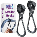 Stroller Hooks for Hanging Diaper Bags - Mommy Stroller Clip and Stroller Accessories Organizer Hook - Large Carabiner Clips for Mom Purse Shopping Grocery Bag and Accessory - (2 Pack) (Clips) by TinyTreasures Baby Boutique